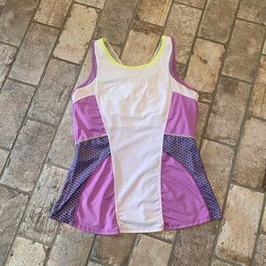 Lucky in Love ~ Kick-Start Purple Tennis Tank Top with silver straps - Medium